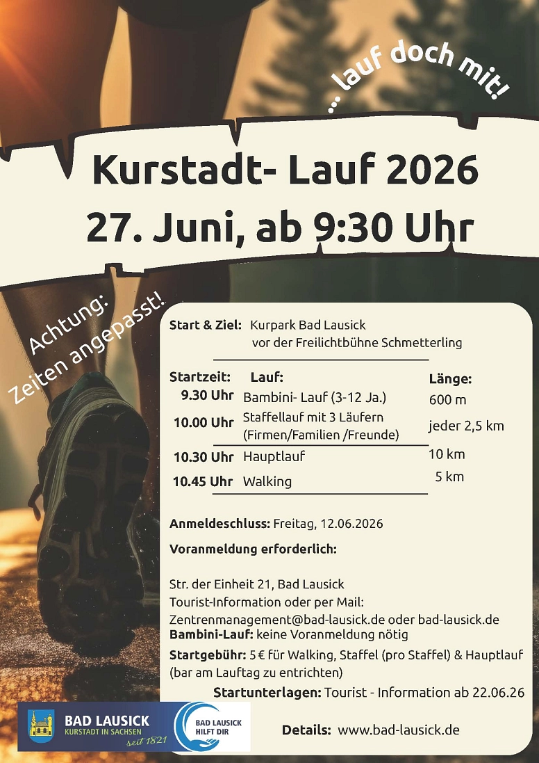 Kurstadt-Lauf 2026&nbsp;&copy;&nbsp;Stadt Bad Lausick